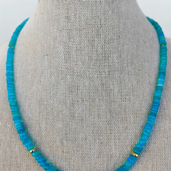 ETHIOPIAN BLUE OPAL NECKLACE